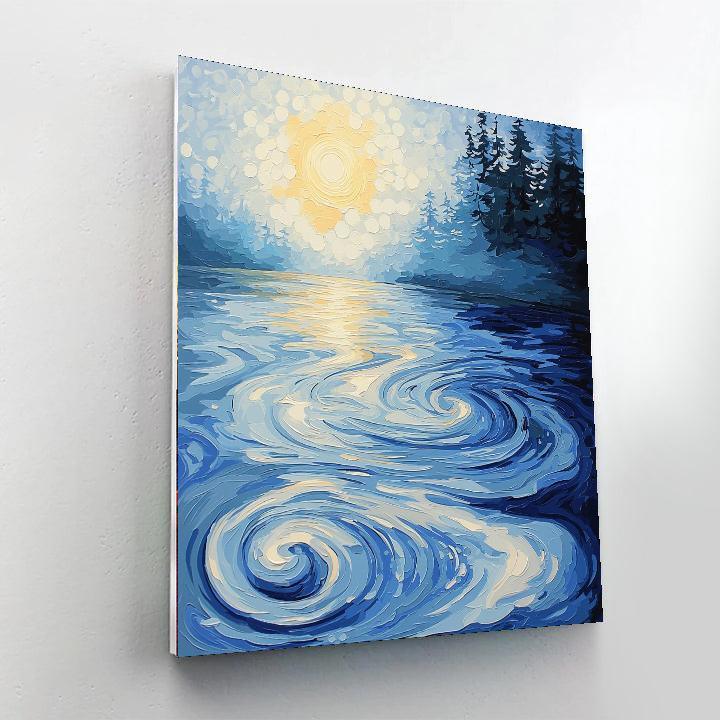 Georges Seurat Inspired Flowing Currents  Paint By Numbers Kits