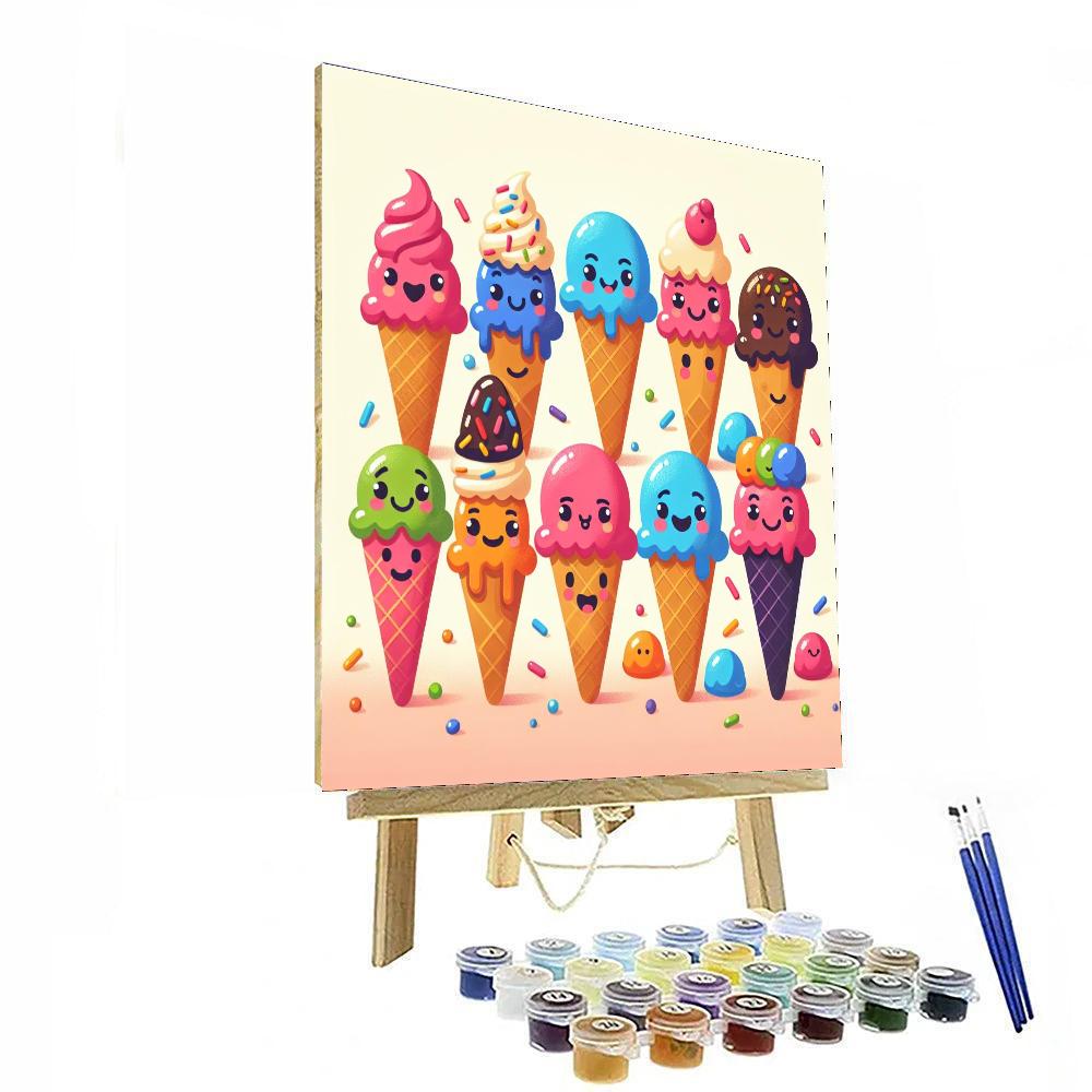 Ice Cream Sweet Treats Painting By Numbers Kit