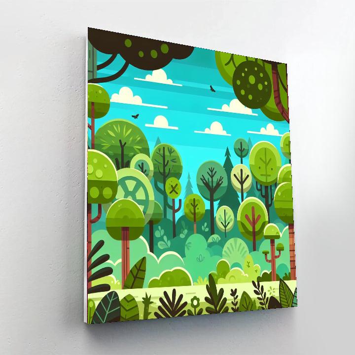 Flourishing Forest Paint By Numbers Art