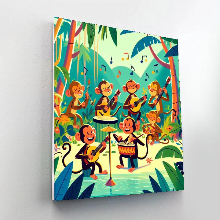 Musical Monkey Band Painting Number Kit