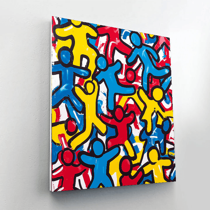 Haring Inspired Festive Patterns  Numbered Painting Kits