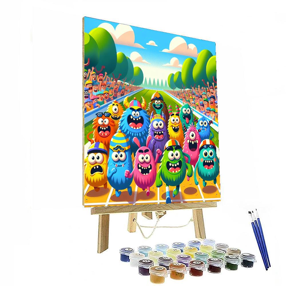 Silly Monster Race Numbered Painting Kits