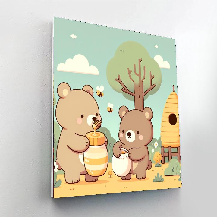 Sweet Honey Bears Number Painting