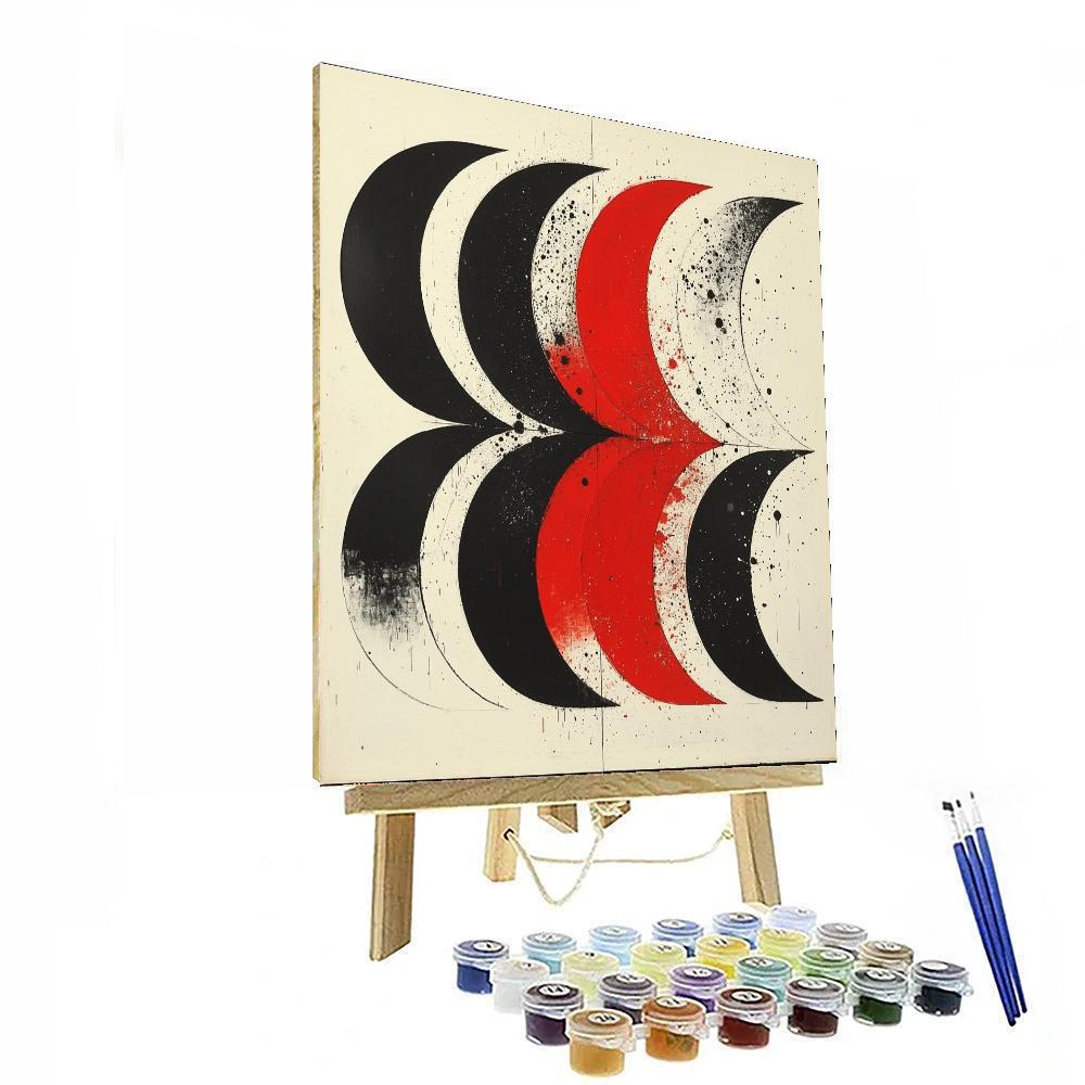 Kazimir Malevich Inspired Crescent Visions  Paint By Numbers