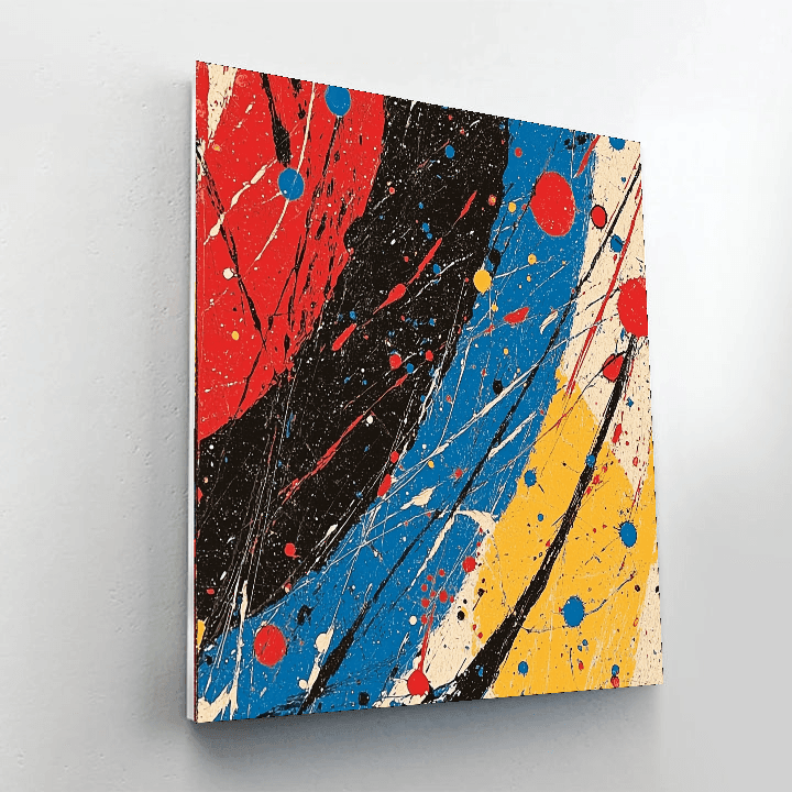 Jackson Pollock Inspired Dynamic Dance Of Colors  Paint By Numbers Kits
