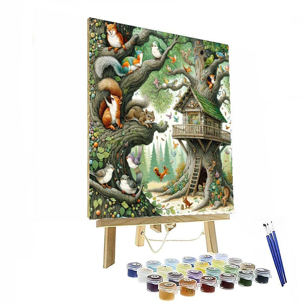 Charming Treehouse Adventure Paint By Color
