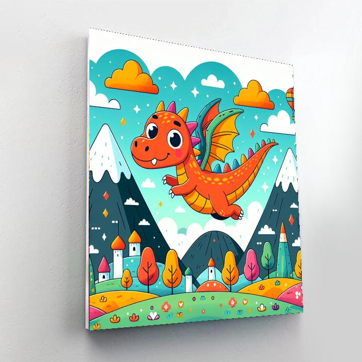 Mystical Dragon Fantasy Paint By Numbers Art