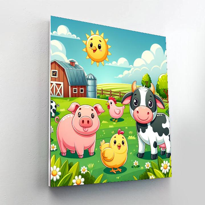 Fanciful Farmyard Frolic Paint By Color