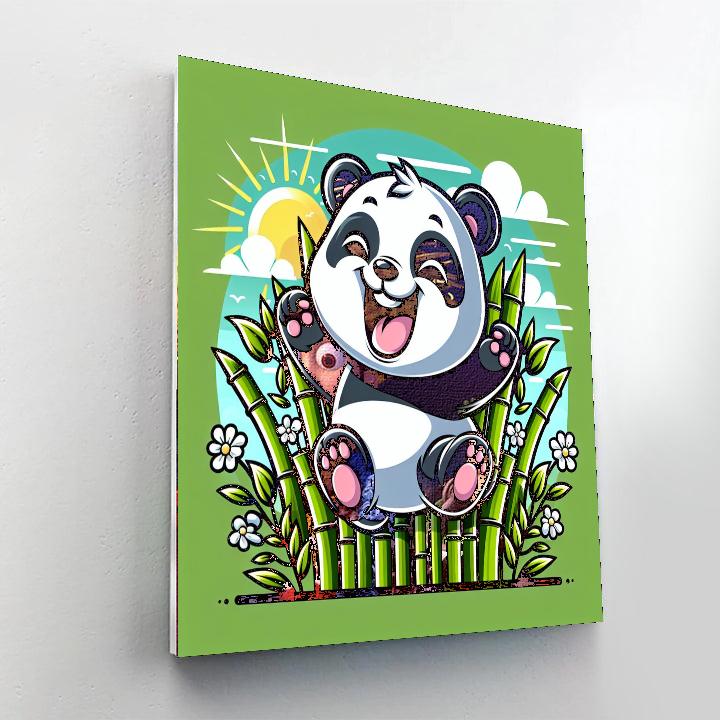 Bouncing Panda Paint By Color