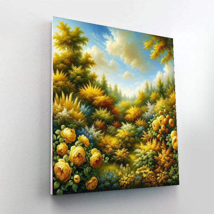 Garden Of Golden Blossoms Paint By Numbers Kits