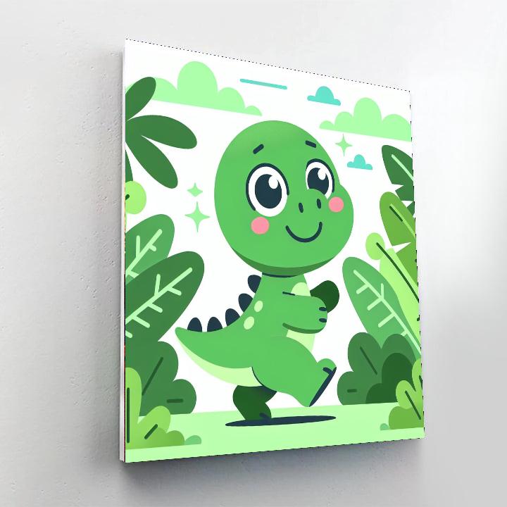 Friendly Dino Explorer Number Painting