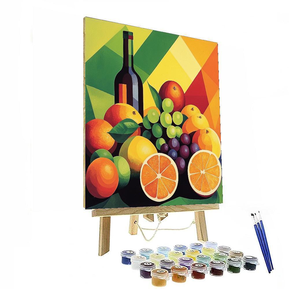 Juan Gris Inspired Funky Frutas  Paint By Numbers