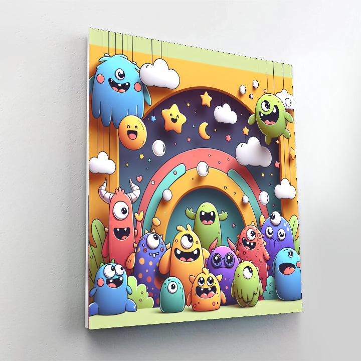 Cool Monsters Number Painting