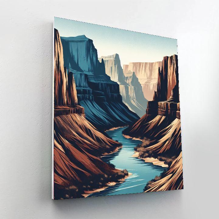 Majestic River Canyon Paint By Numbers Art