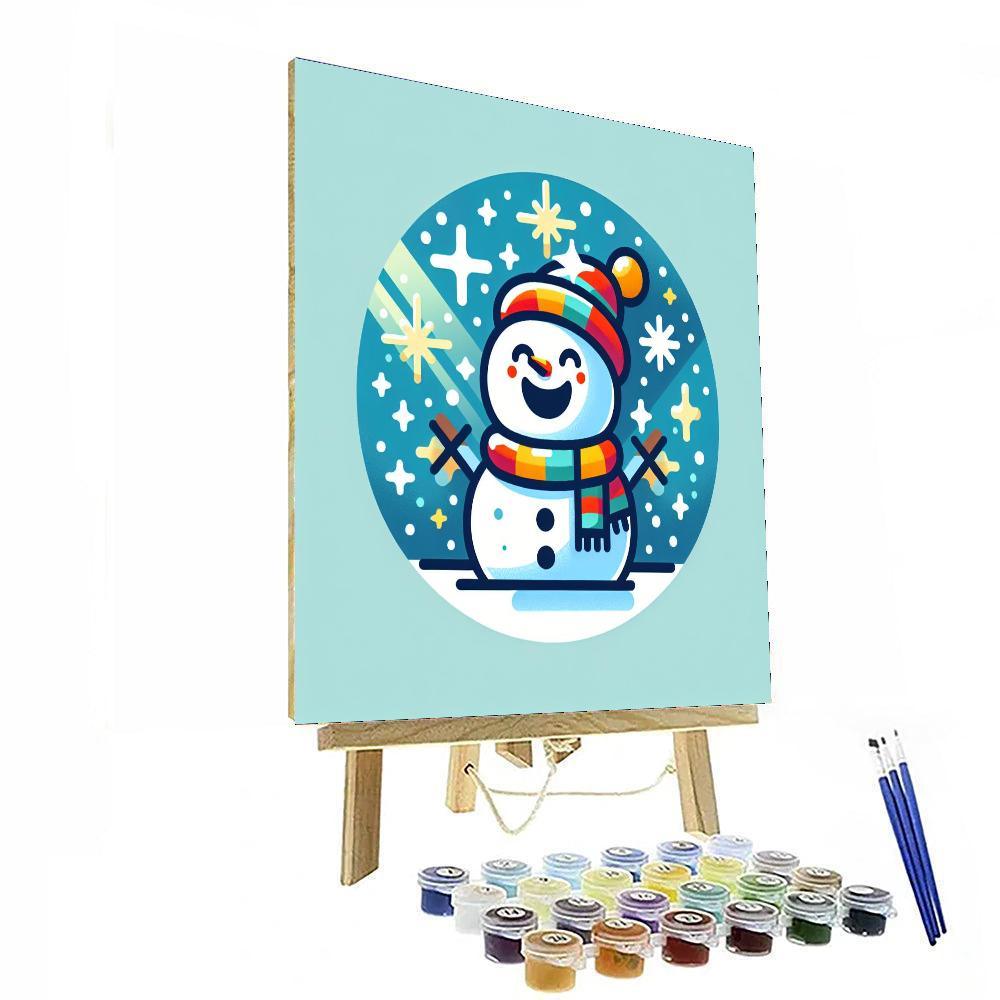 Jolly Snowman Number Painting