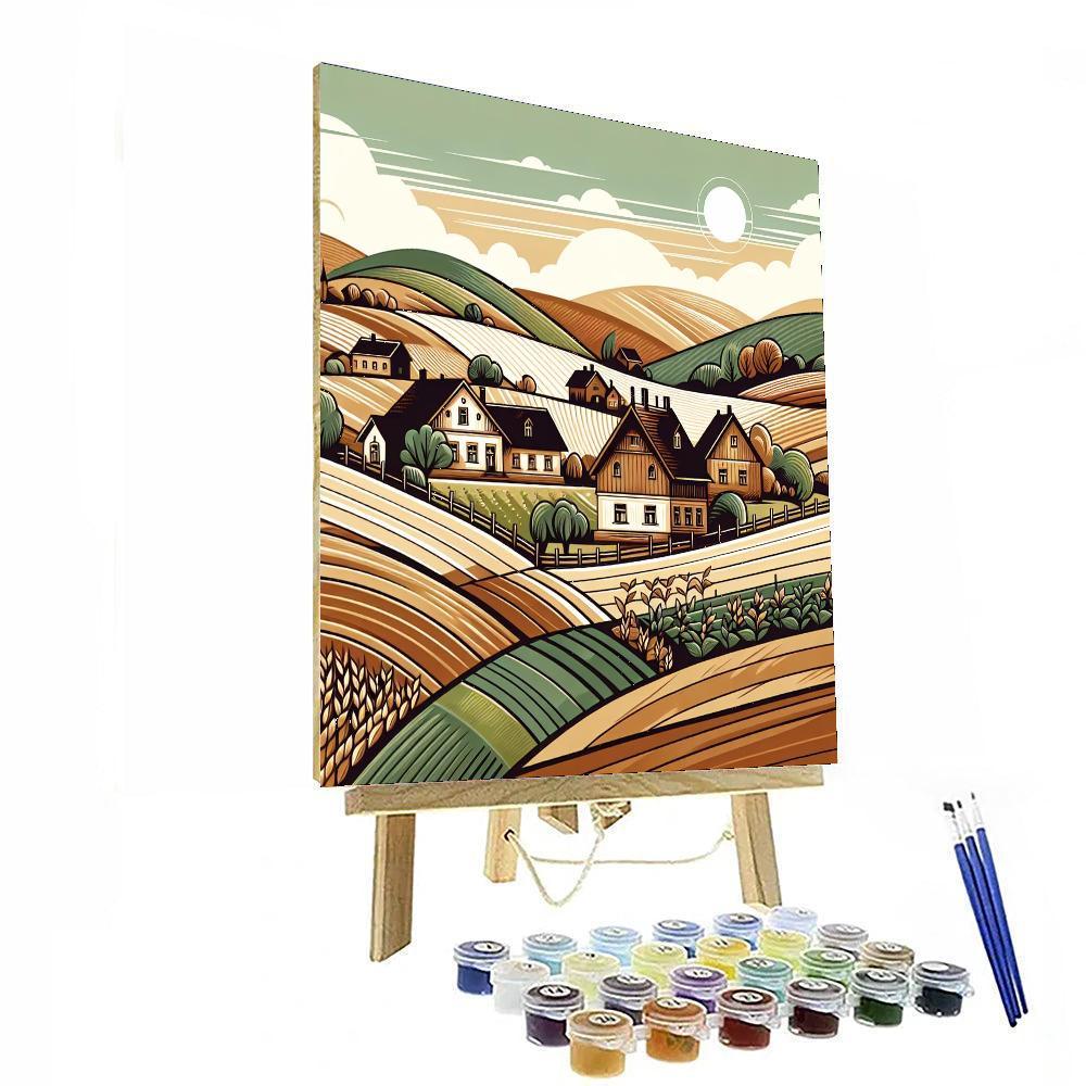 Rustic Countryside Journey Paint By Number