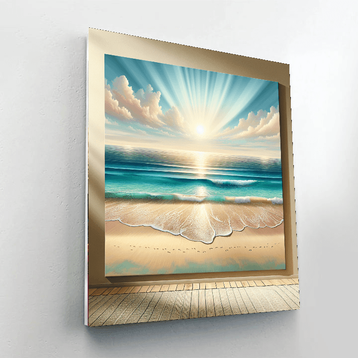 Turquoise Coastal Haven DIY Paint By Numbers