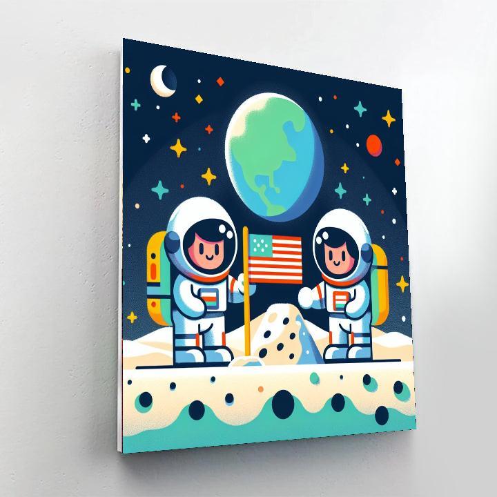 Lunar Landing Explorers Paint By Color