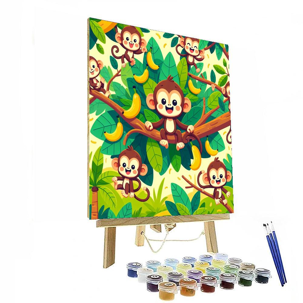 Cheeky Monkeys Number Painting