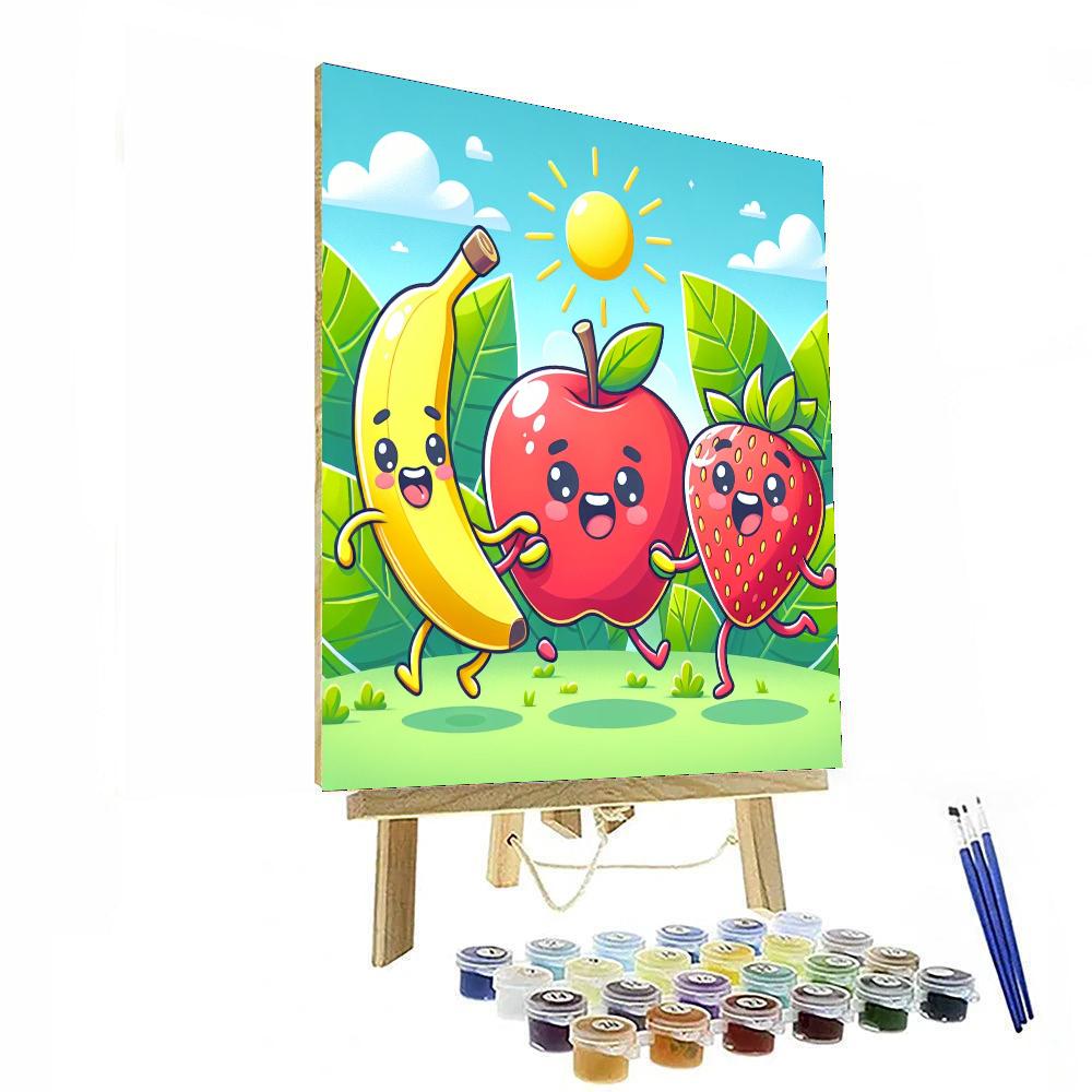 Playful Fruit Characters Painting By Numbers Kit