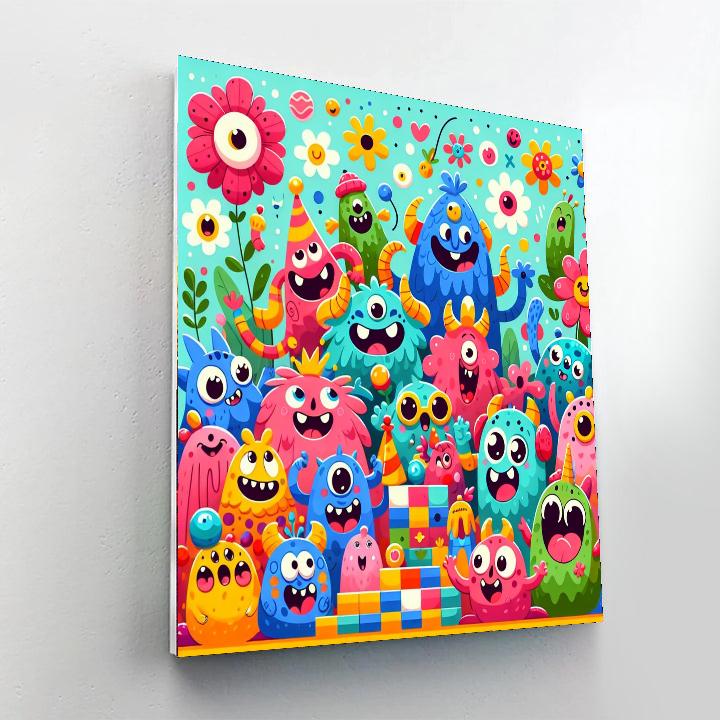 The Friendly Monster Adventure DIY Paint By Numbers