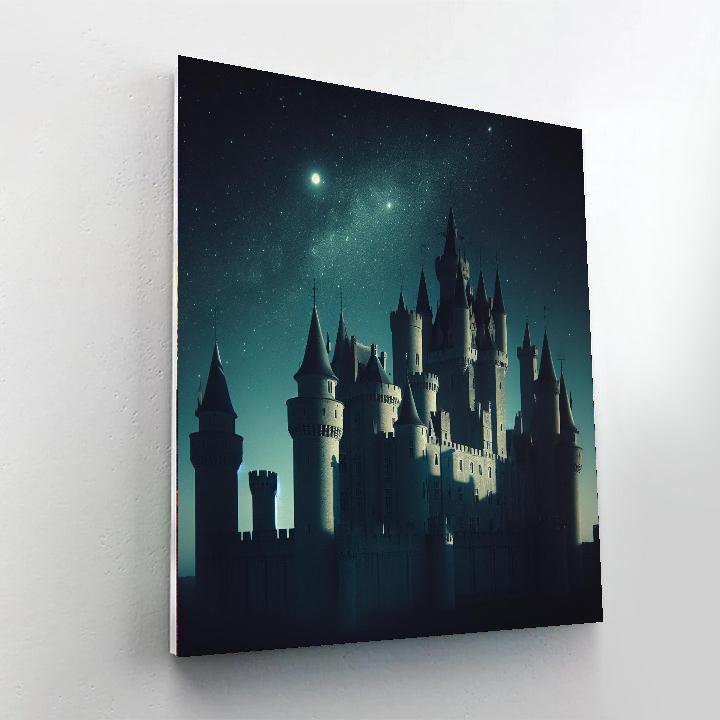 Enchanted Castle Under Moonlight Paint By Numbers Kits