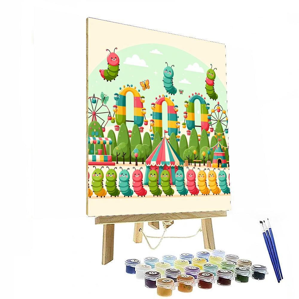 Curious Caterpillar Carnival Paint By Numbers