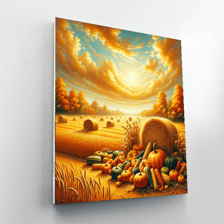 Bountiful Harvest Fields Paint By Number