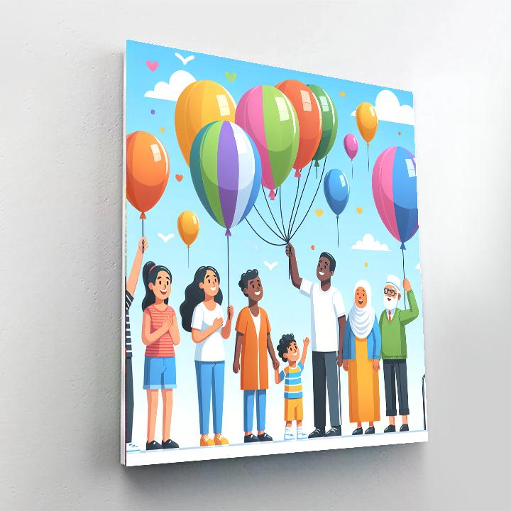 Balloon Festival Delight Painting By Numbers Kit