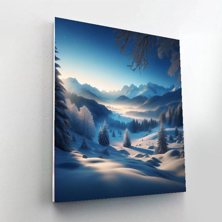 Snowy Alpine Morning Numbered Painting Kits