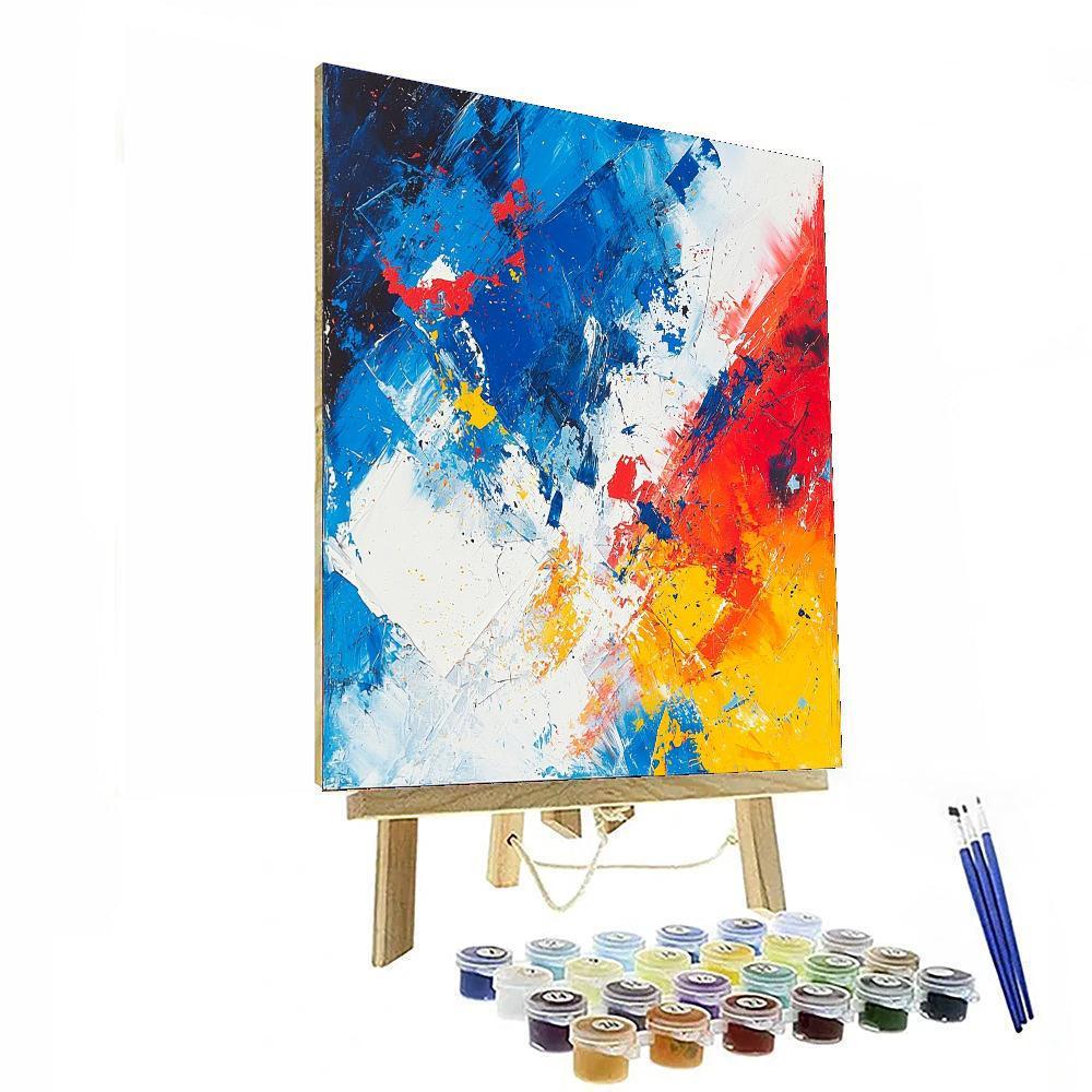 Jackson Pollock Inspired Colorful Abstractions  DIY Paint By Numbers