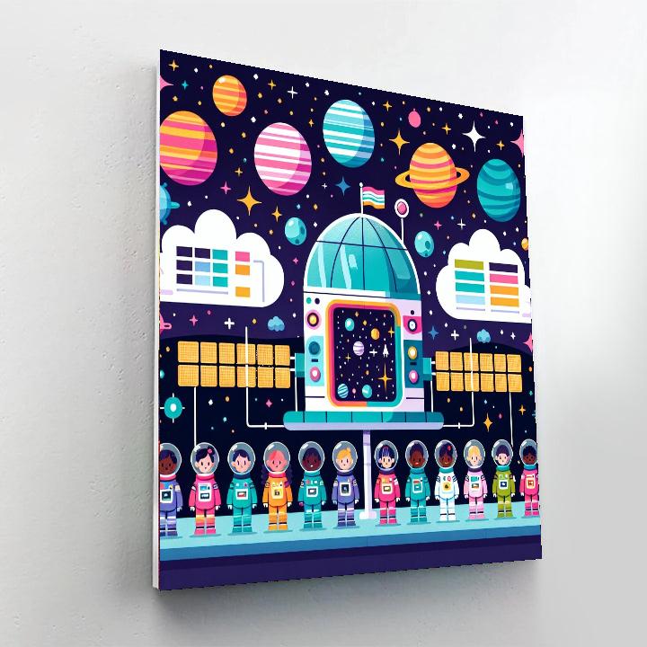 Splendid Space Station Numbered Painting Kits