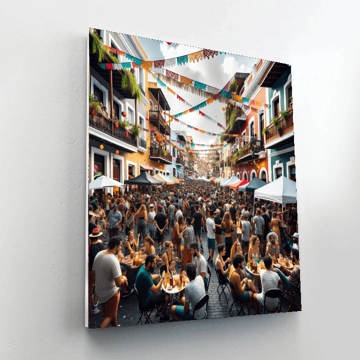 Fiesta De La Calle San Sebastian - Puerto Rico Paint By Color
