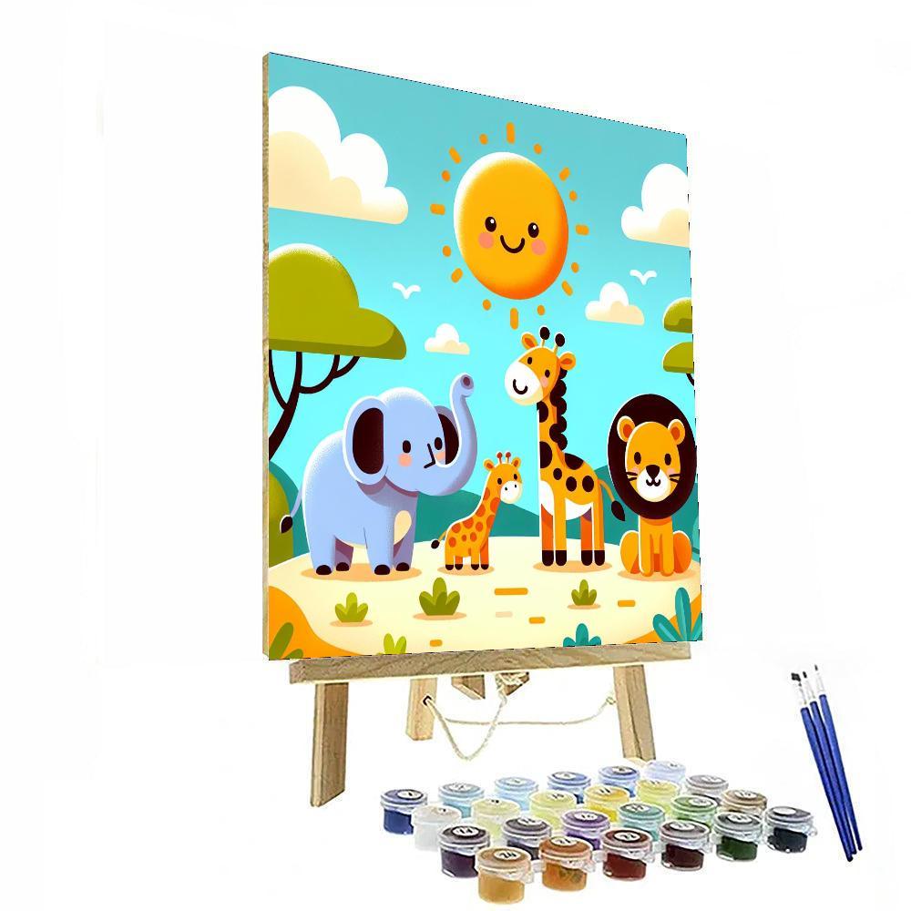 Animal Safari Exploration DIY Paint By Numbers