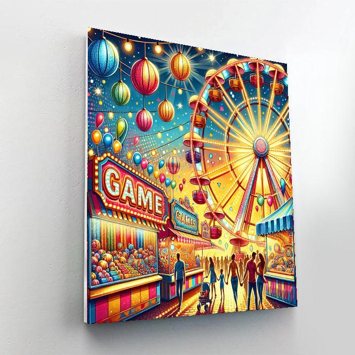 Joyful Carnival Lights Painting By Numbers Kit