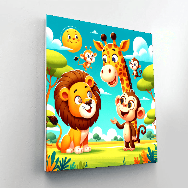 Silly Safari Paint By Color