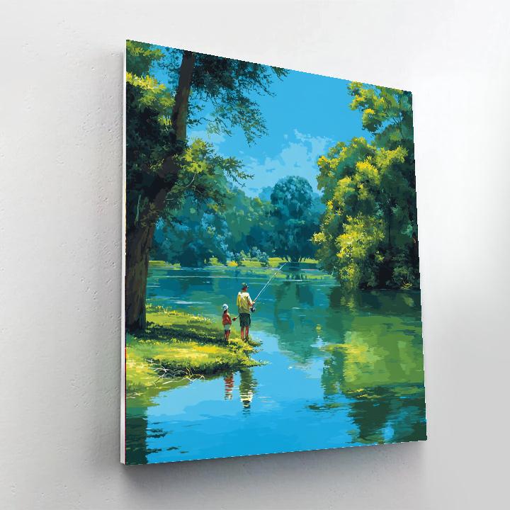 Fishing With Mom Painting By Numbers Kit