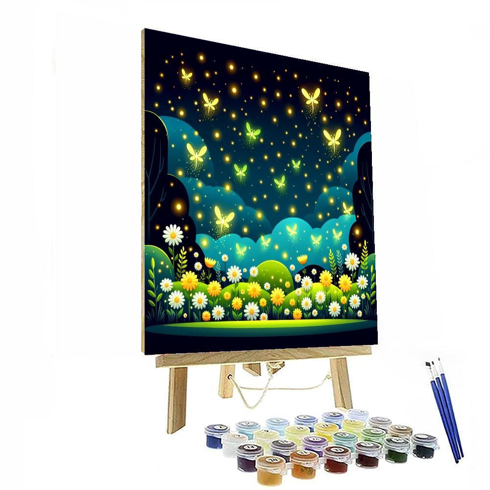 Flying Fireflies Paint By Numbers Art