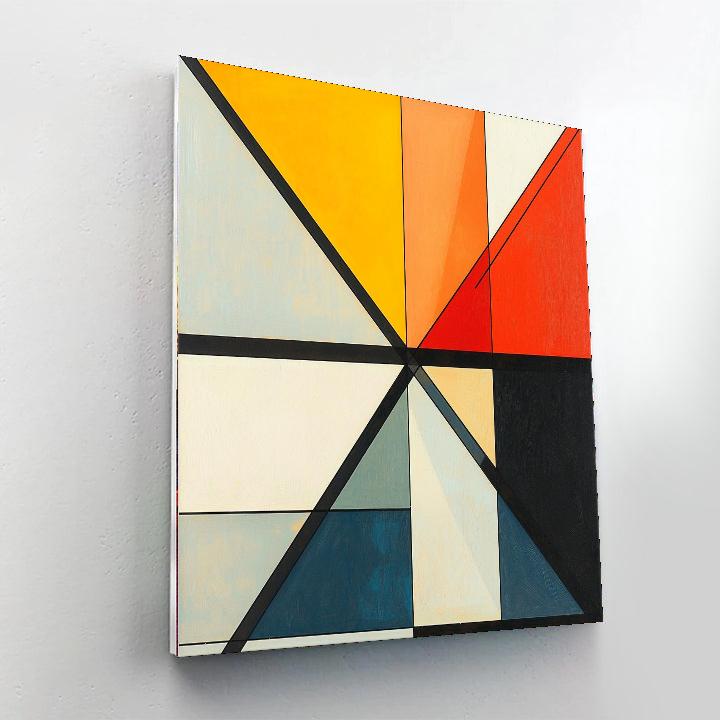 Piet Mondrian Inspired Harmonious Patterns Of Nature  Number Painting