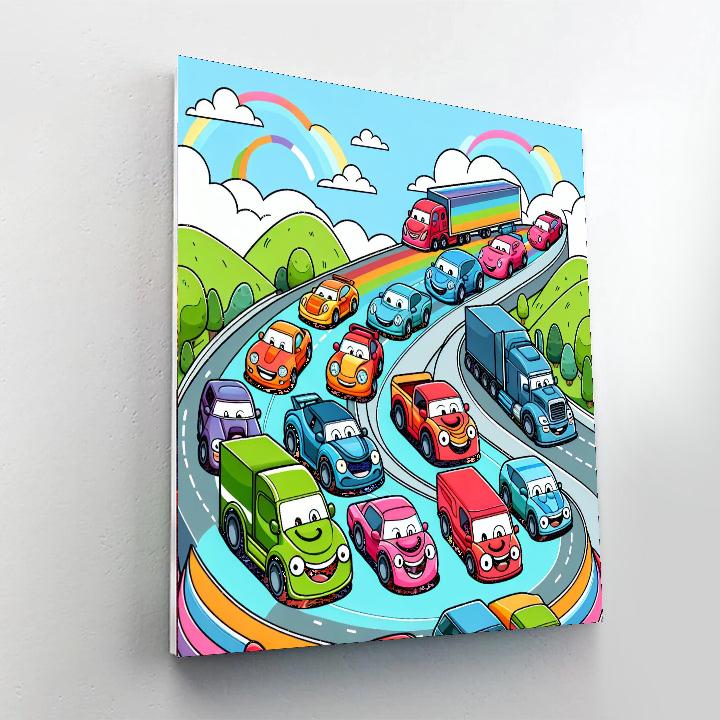 Rocky Road Race Paint By Number