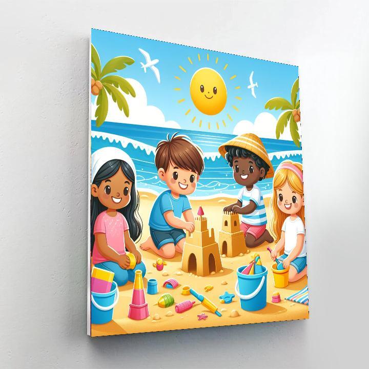 Sun-kissed Beach Adventure Painting By Numbers Kit