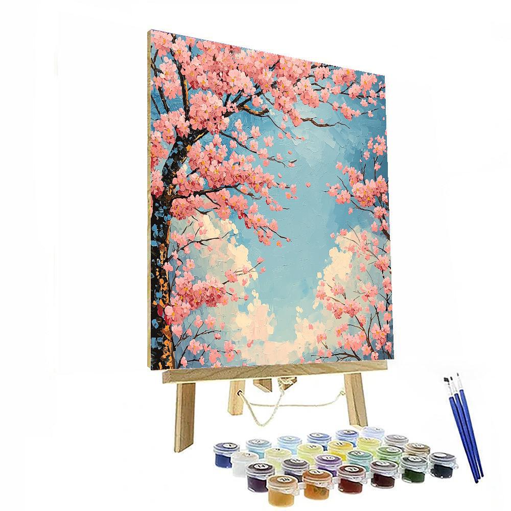 Claude Monet Inspired Flowering Cherry Trees  Paint By Numbers