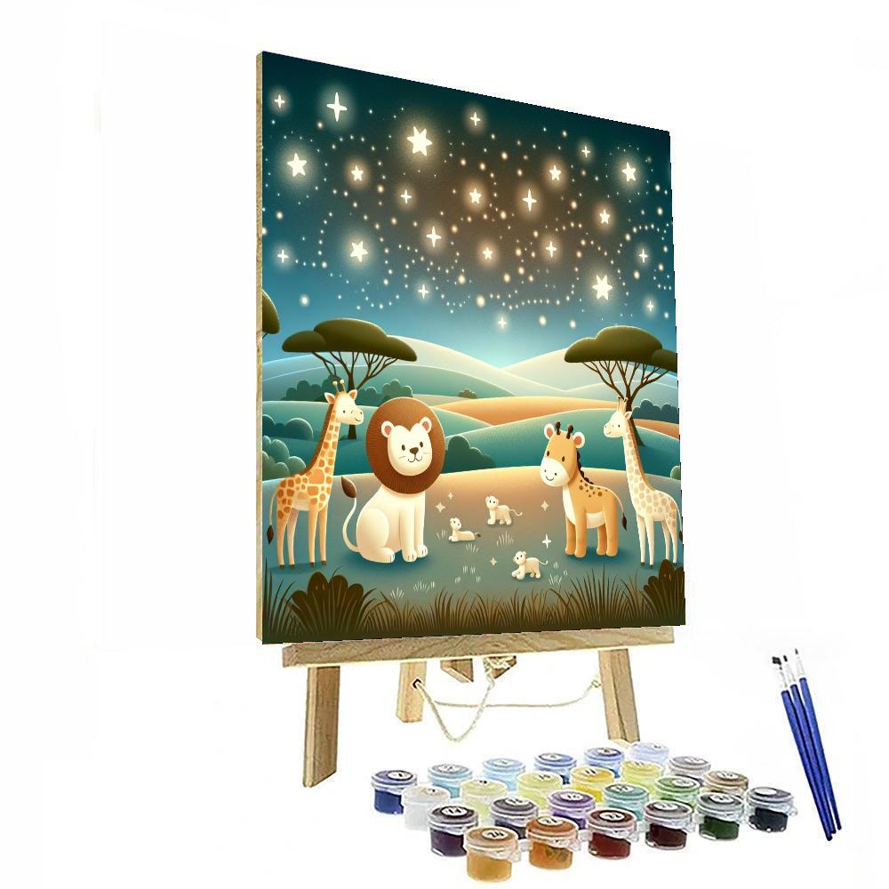 Safari Star Gazing Paint By Numbers Art