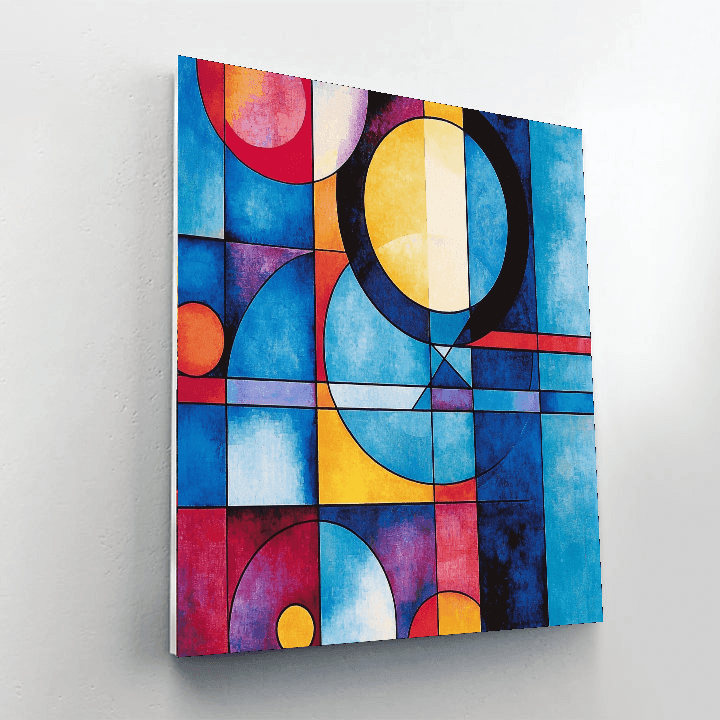 Kandinsky Inspired Artistic Elements  DIY Paint By Numbers