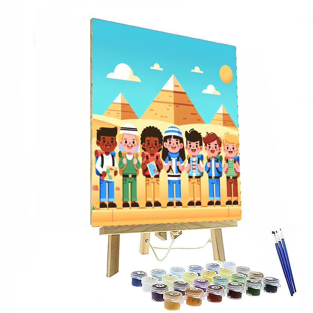 Ancient Egyptian Explorers Painting Number Kit