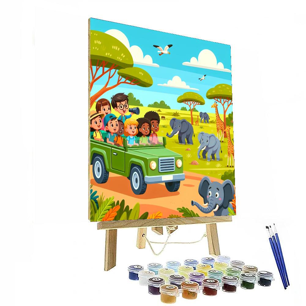 Safari Park Adventure Painting Number Kit