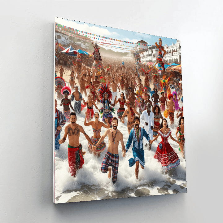 Dia De San Juan - Puerto Rico Number Painting