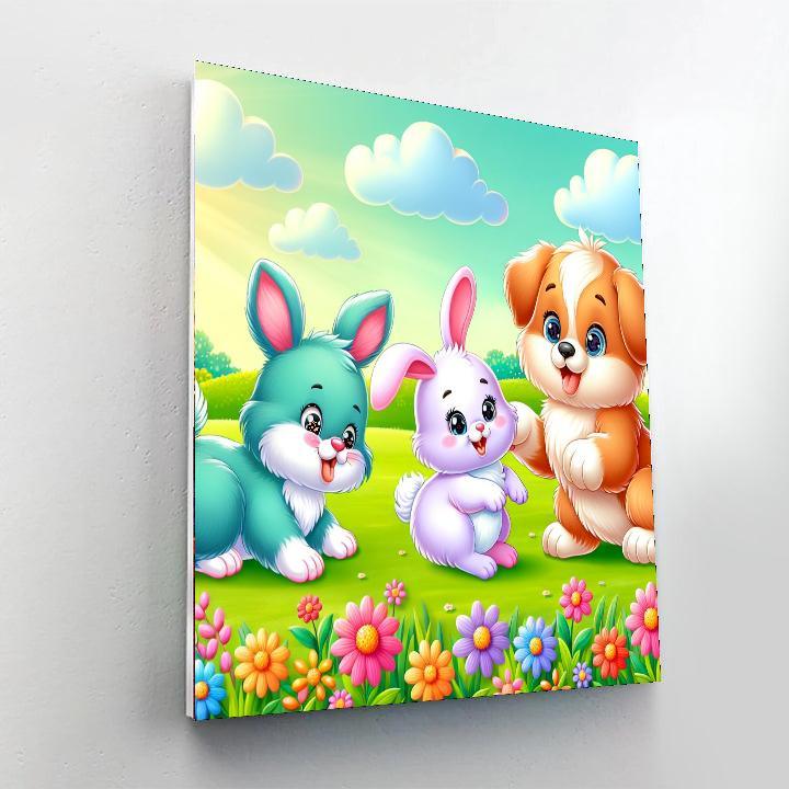 Animal Friends Playtime Painting By Numbers Kit