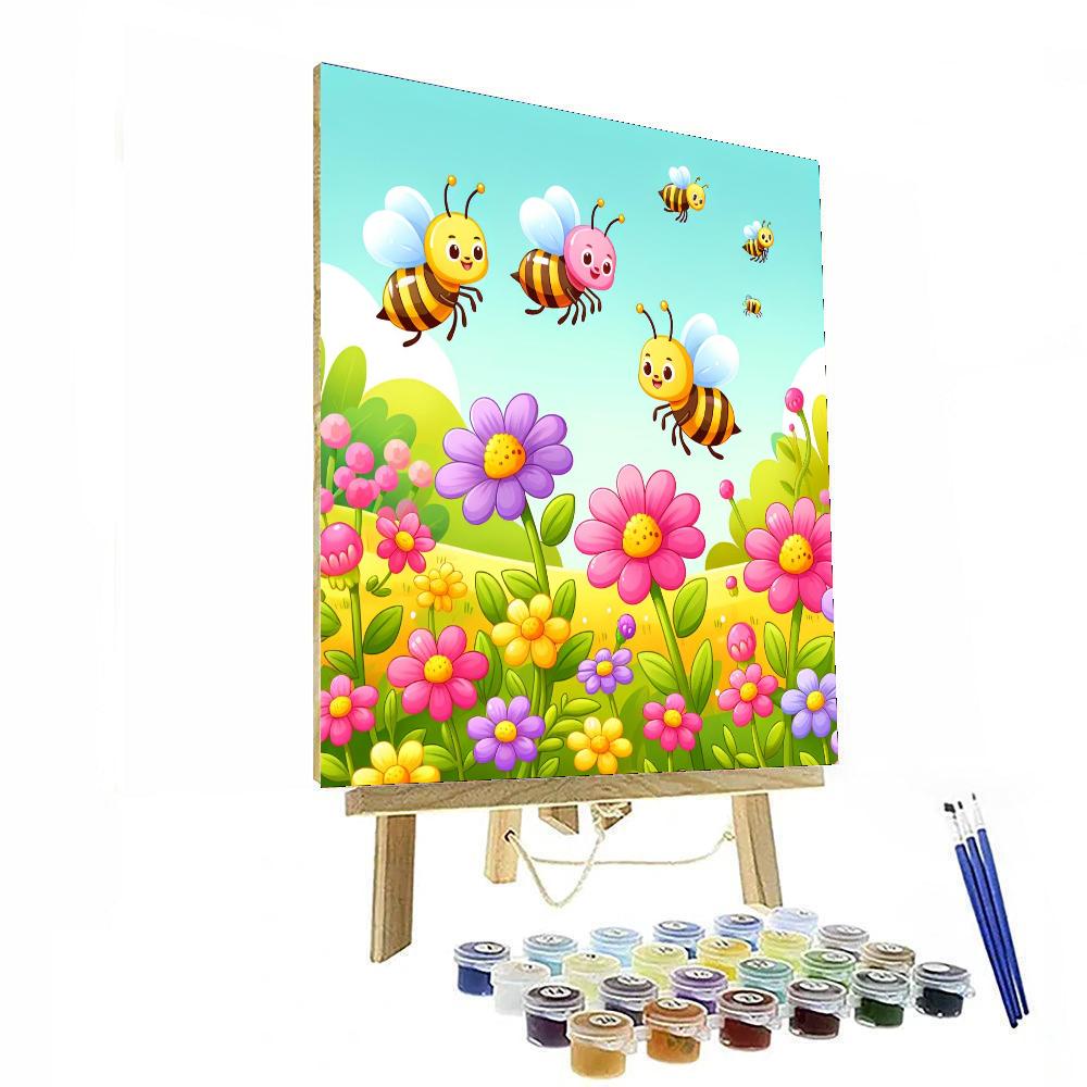 Busy Bee Meadow Number Painting