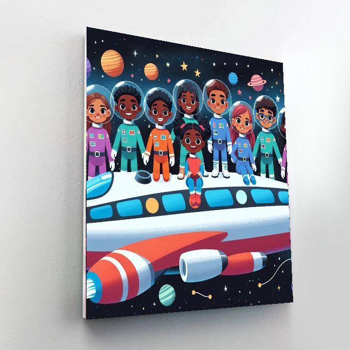 Space Ranger Quest Paint By Numbers Art